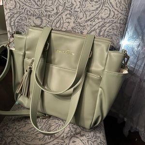 NWOT White Elm Mini work tote mint green